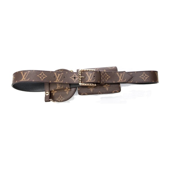 Louis Vuitton Brown Monogram Dual Pouch Belt